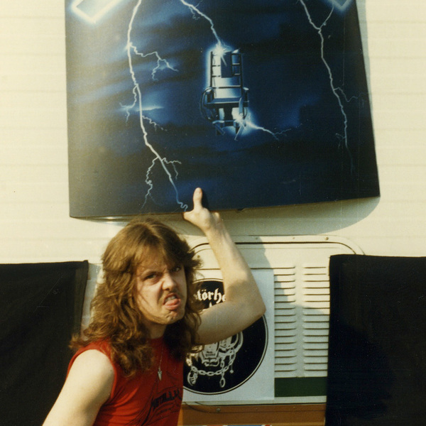 Lars Ulrich presenting Album Artwork for Ride The Lighting - Belgium, June 1984