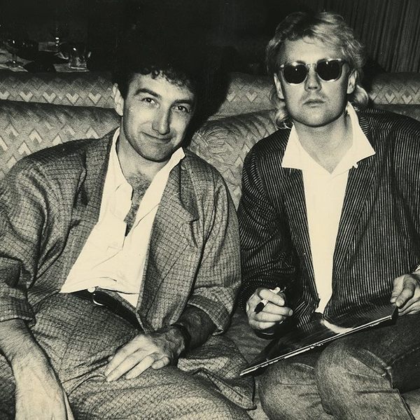 An evening with John & Roger at the Hyatt Bar in Brussels, 1984
