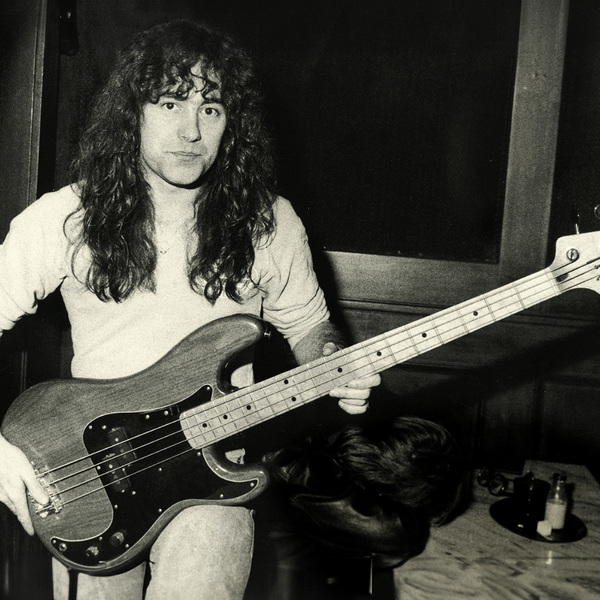 Steve Harris with my own Fender Precision Bass (in a Pub in Brussels 1983)